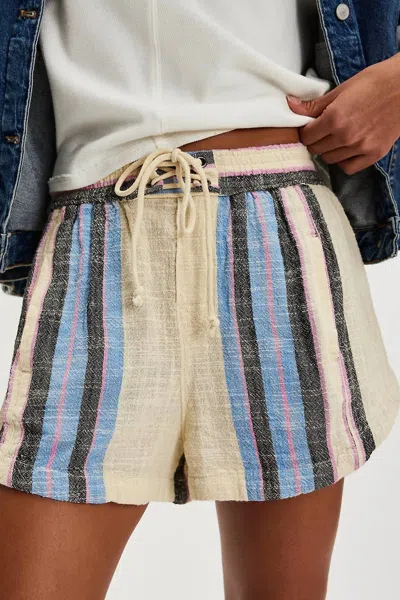 Free People Kalli Board Shorts In Sand Combo In Blue