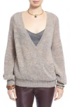 FREE PEOPLE 'KARINA' SLOUCHY WRAP FRONT SWEATER