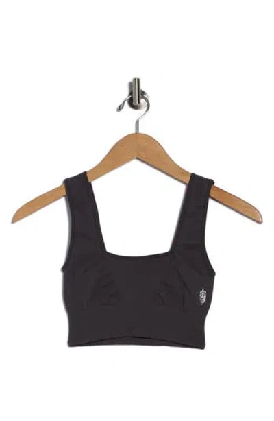 Free People Karma Square Neck Sports Bra In Gray