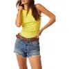 Free People Kate Rib Stretch Cotton Tank In Cintronelle