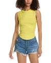 Free People Kate Rib Stretch Cotton Tank In Yellow