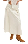 Free People Katia Cotton Poplin Maxi Skirt In Tea