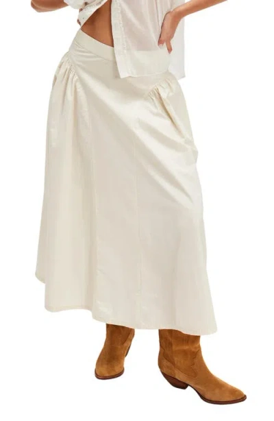 Free People Katia Cotton Poplin Maxi Skirt In Tea