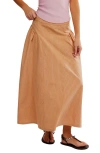 Free People Katia Print Maxi Skirt In Beach Combo