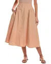 Free People Katia Printed Maxi Skirt In Orange