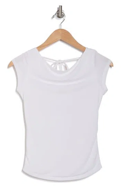 Free People Katie Tie Back Cowl Neck Knit Top In Ivory