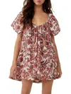 Free People Kauai Print Tunic Top In White