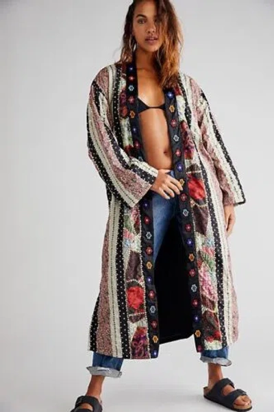 Pre-owned Free People Kayla Duster Size M $498 In Multicolor