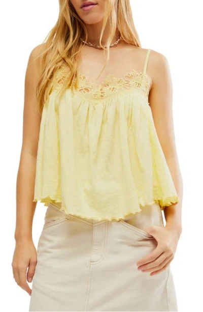 Free People Kayla Lace Camisole In Pineapple Juice
