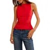 Free People Kaylor Backless Cotton Blend Top In Atlas Red