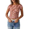 Free People Keep It Simple Mesh Baby Tee In Sweet Combo