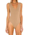 Free People Keep It Sleek Bodysuit In Tan In Neutral