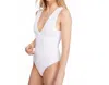 Free People Keep It Sleek Bodysuit In White In White