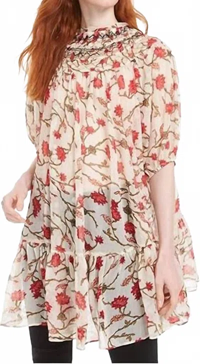 Free People Keeping Up With Kara Tunic In Ivory In Multi