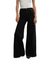 Free People Kellee High Rise Palazzo Jeans In Black Eyelet In Black