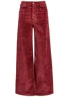 Free People Kellee Wide-leg Corduroy Trousers In Red