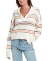 Free People Kennedy Long Sleeve Collared Pullover Sweater In Cream In White