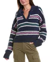 Free People Kennedy Stripe Sweater In Blue