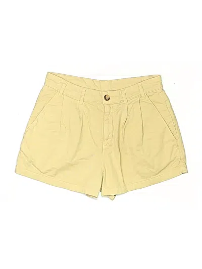 Pre-owned Free People Khaki Shorts In Yellow