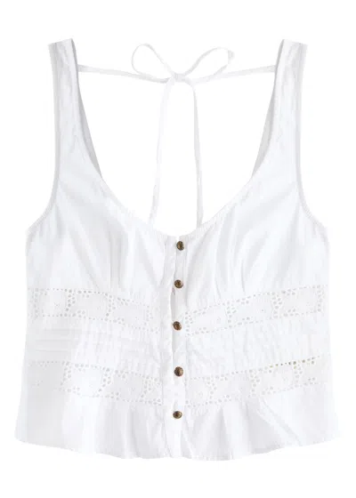 Free People Kiana Cotton Top In White