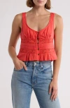Free People Kianna Lace Tank Top In Watermelon In Pink