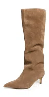 Free People Kiki Kitten Heel Boots Taupe In Brown