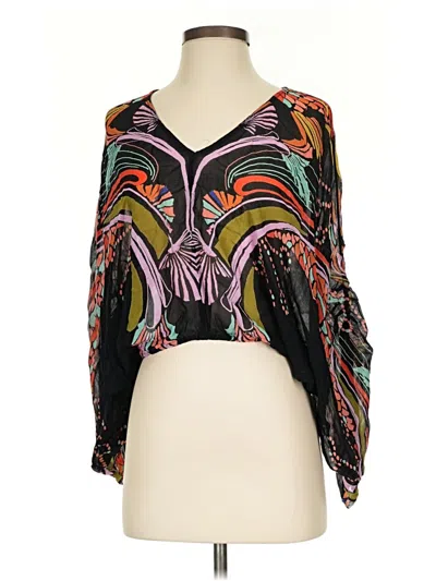 Pre-owned Free People Kimono In Black