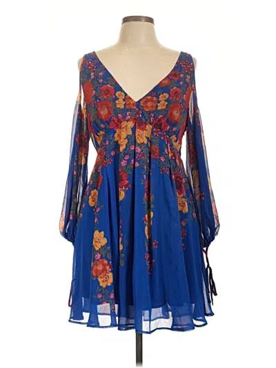 Pre-owned Free People Kimono In Blue