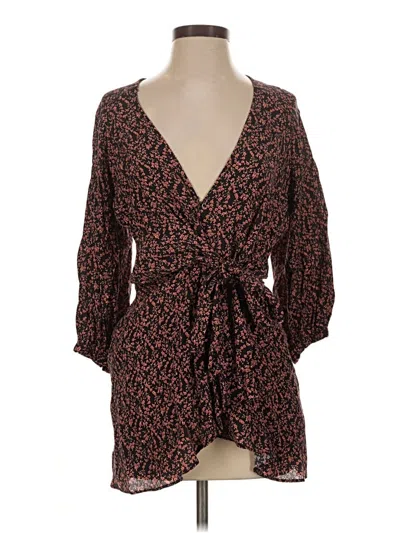 Pre-owned Free People Kimono In Brown