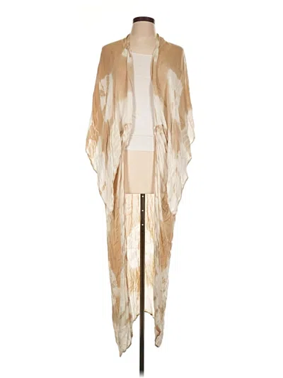 Pre-owned Free People Kimono In Gold