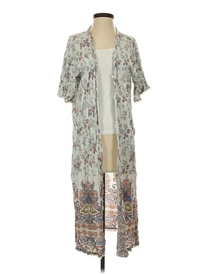 Pre-owned Free People Kimono In Gray