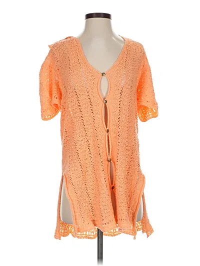 Pre-owned Free People Kimono In Orange