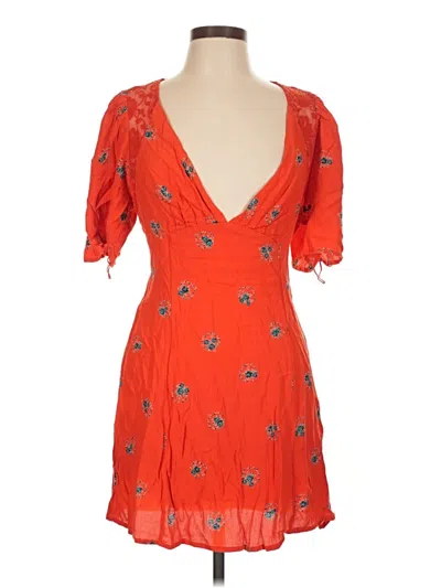 Pre-owned Free People Kimono In Orange