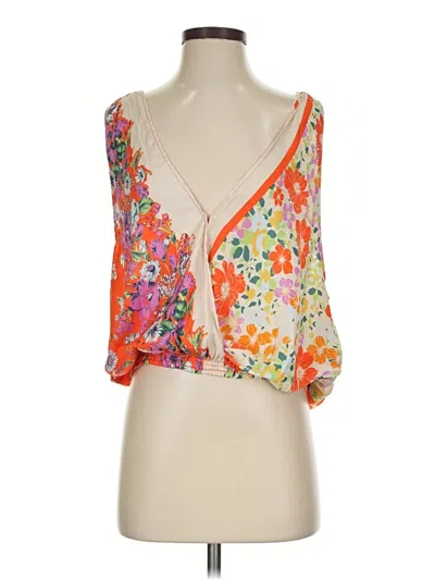Pre-owned Free People Kimono In Orange