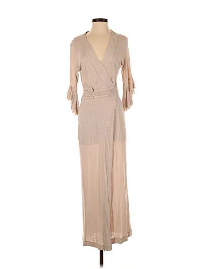 Pre-owned Free People Kimono In Tan