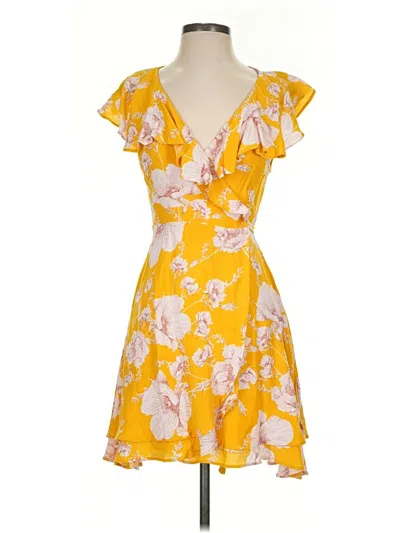 Pre-owned Free People Kimono In Yellow