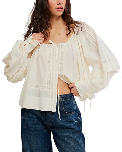 Free People La Lune Long Sleeve Top In Neutral