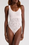 Free People Lace Bodysuit In Mauve Chalk