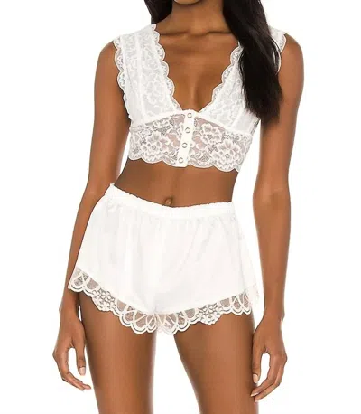 Free People Lace Bralette With Snaps In White