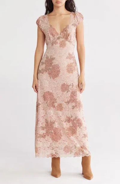 Free People Lace Butterfly Babe Maxi Dress In Cream