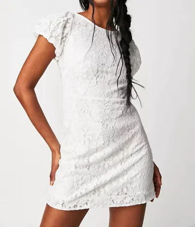 Free People Lace Hailee Mini Dress In Ivory