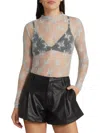 Free People Lady Lux Floral Mesh Layering Top In Multi