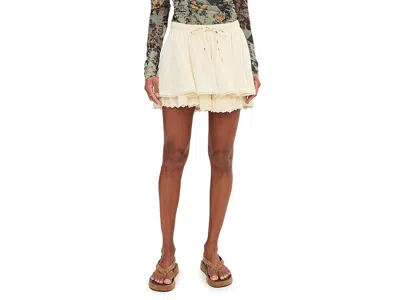 Free People Lady Tulip Mini Skirt In White