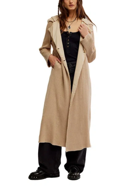 Free People Landon Knit Duster In Brown