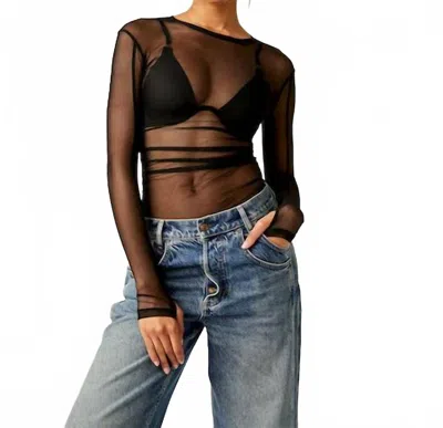 Free People Last Layer Long Sleeve Top In Black