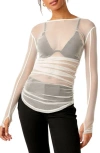 Free People Last Layer Long Sleeve Blouse In Ivory In Ivory