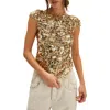 Free People X Intimately Fp Late Last Night Tee In Gold