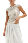 Free People Late Last Night T-shirt In Icicle