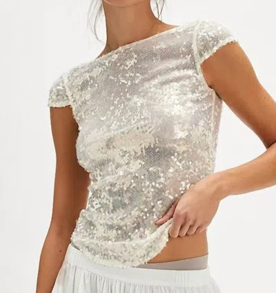 Free People Late Last Night Tee In Icicle In Multi