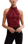 Free People Late Night Stretch Bodysuit In Wine
